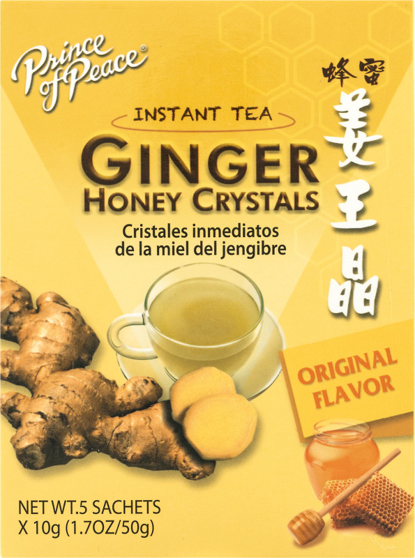 Prince of Peace Ginger Honey Crystals Instant Tea Sachets Original