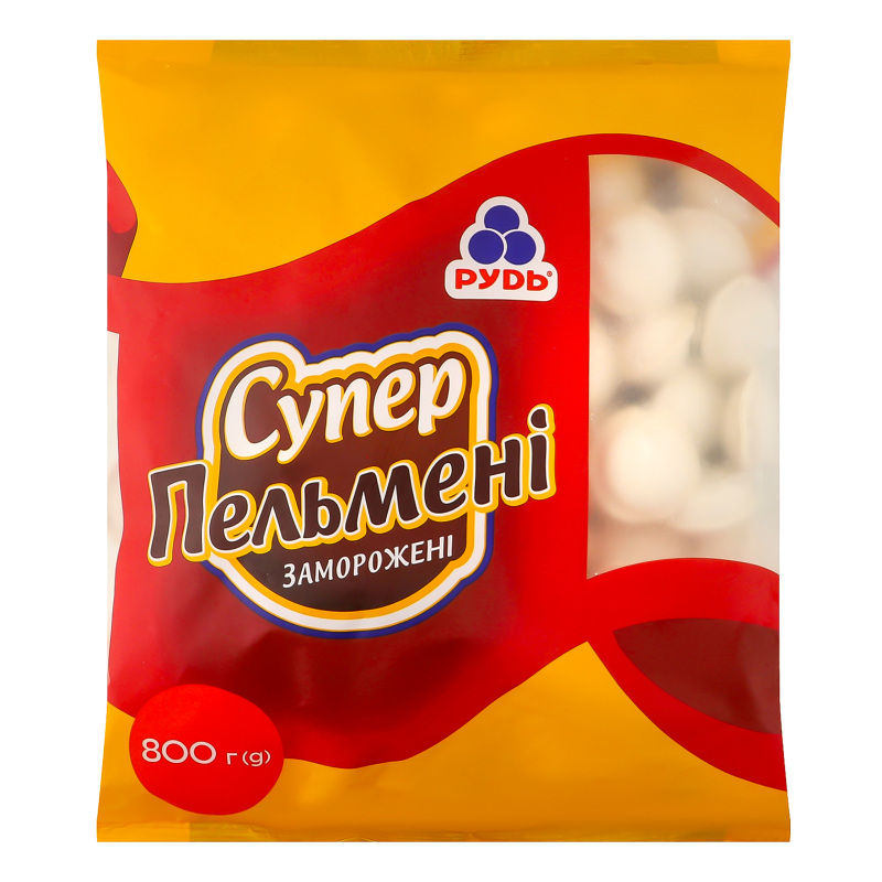 Пельмені заморожені зі свининою та яловичиною Супер Рудь м/у 800г