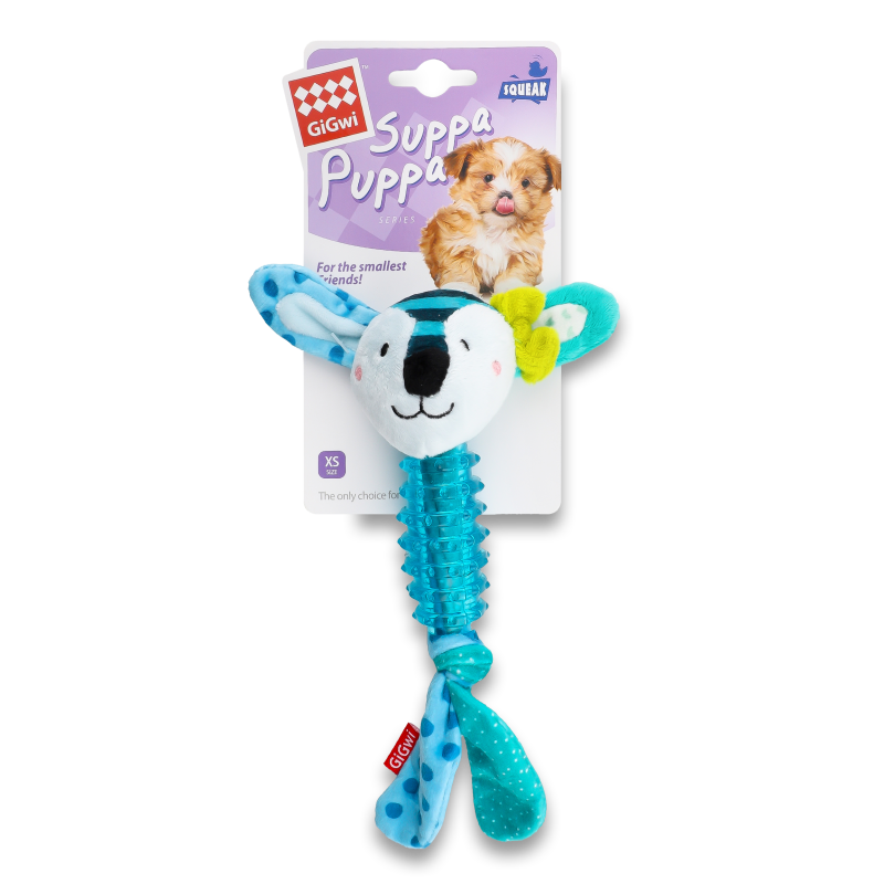 Іграшка д/собак Суппа Пуппа Заєць текстиль/гума з пищалкою 15см ГіГві