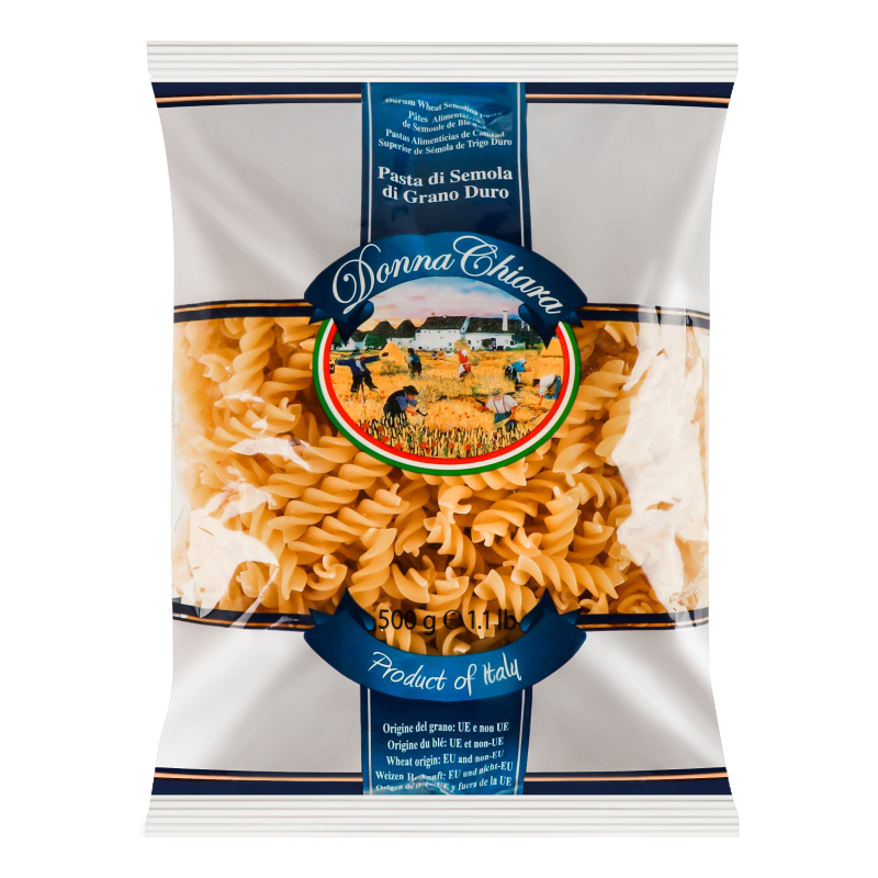 Паста из муки твердых сортов пшеницы Fusilli №100 Donna Chiara м/у 500г ...