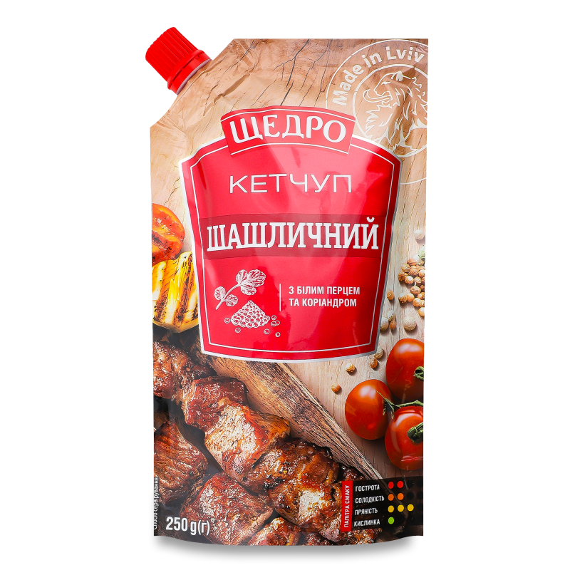 Кетчуп Шашличний 250г д/п Щедро
