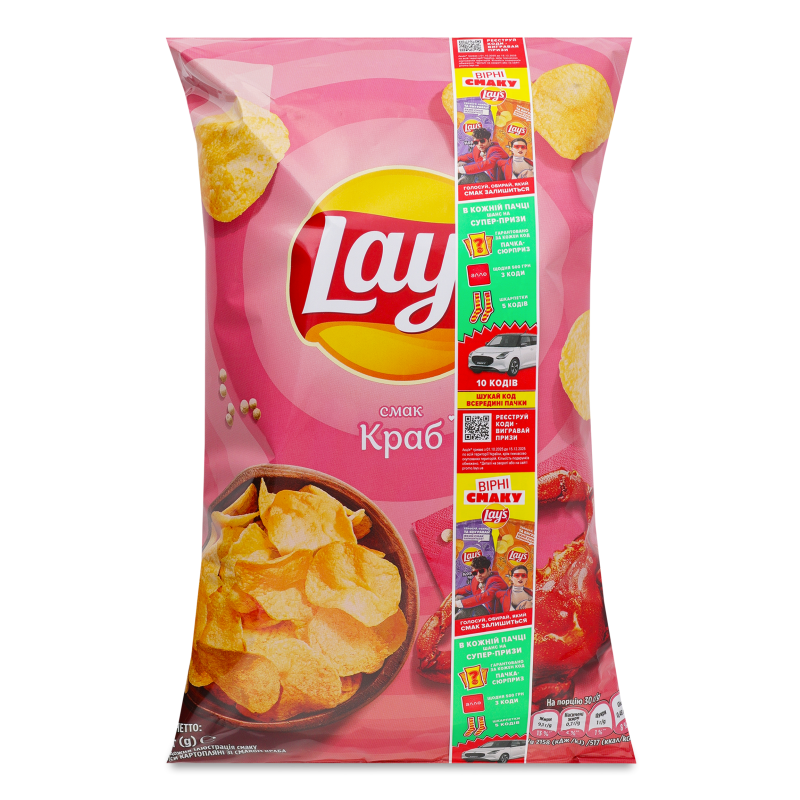 Чипси з смаком краба 120г Lay’s