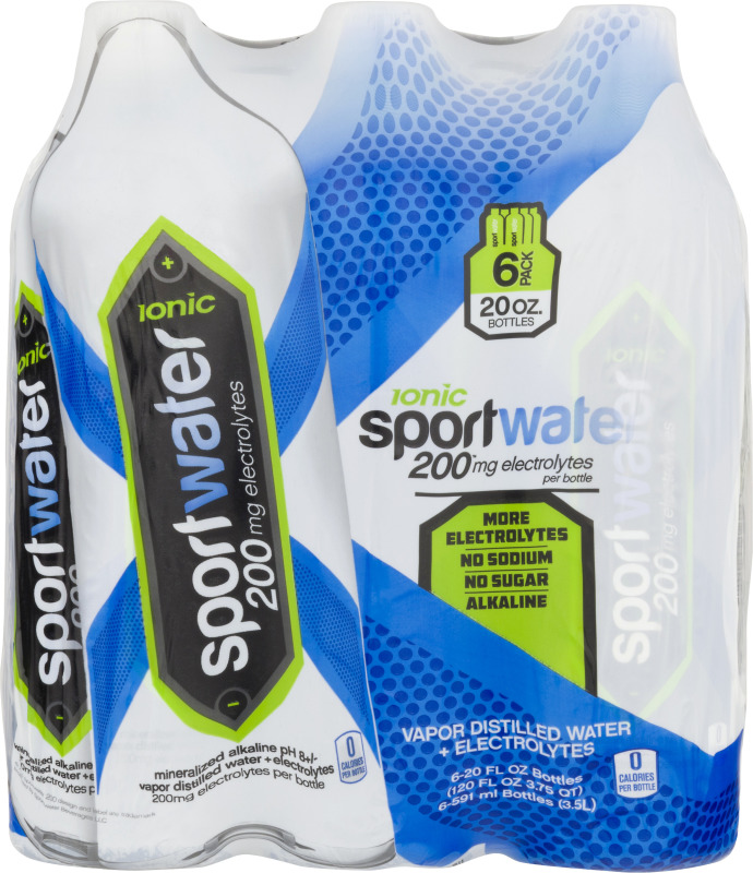 Sportwater Vapor Distilled Water + Electrolytes - 6 CT Ionic Sportwater ...