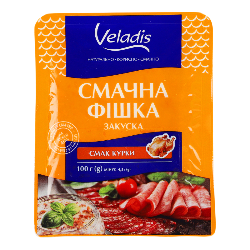 Закуска зі смаком курки Смачна фішка Veladis лоток