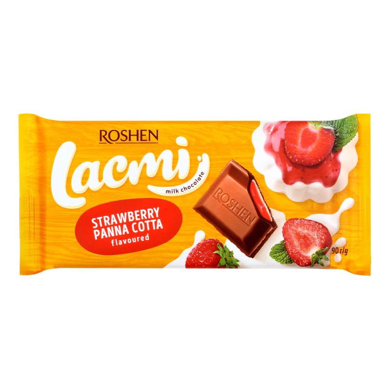 Шоколад молочний Strawberry Panna Cotta Lacmi Roshen м/у