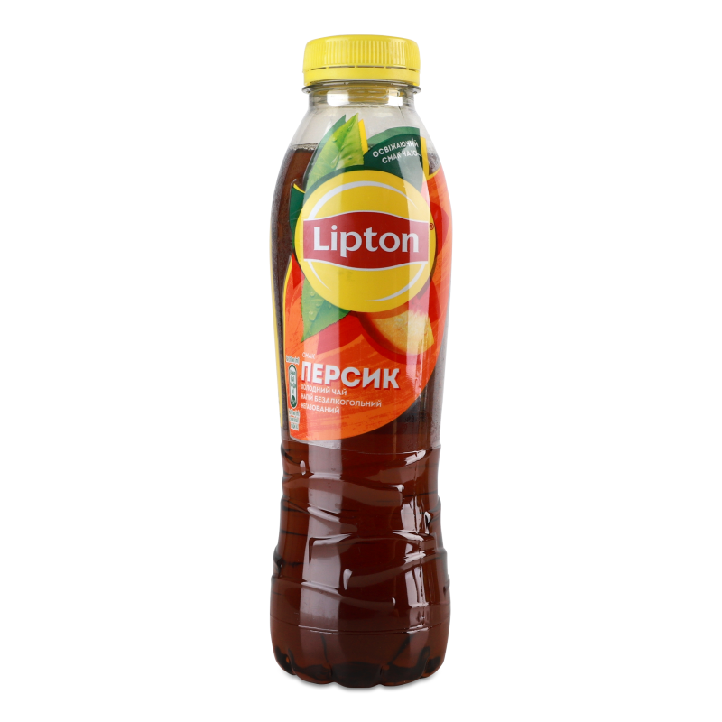 Чай холодний чорний з смаком персика 0,5л пет Lipton