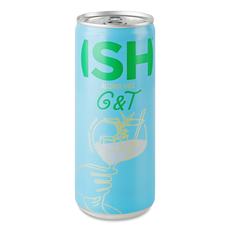 Напій безалкогольний Gin&Tonic газований 250мл ж/б ISH