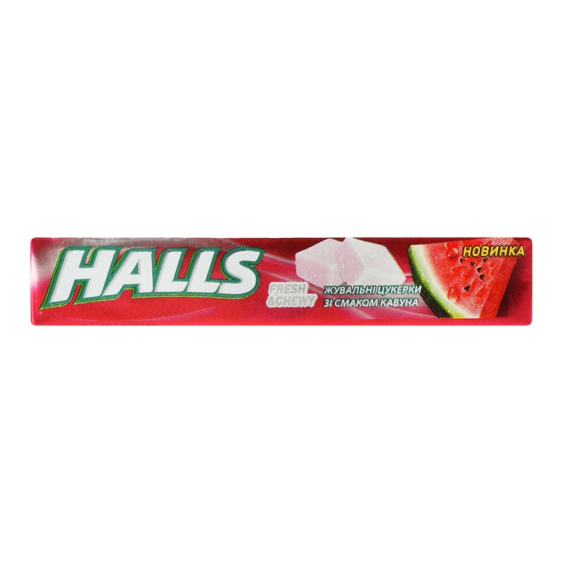 Конфеты жевательные со вкусом арбуза Fresh&Chewy Halls м/у 47г Halls ...