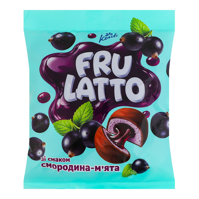 Цукерки зі смаком смородина-м'ята Frulatto Konti м/у