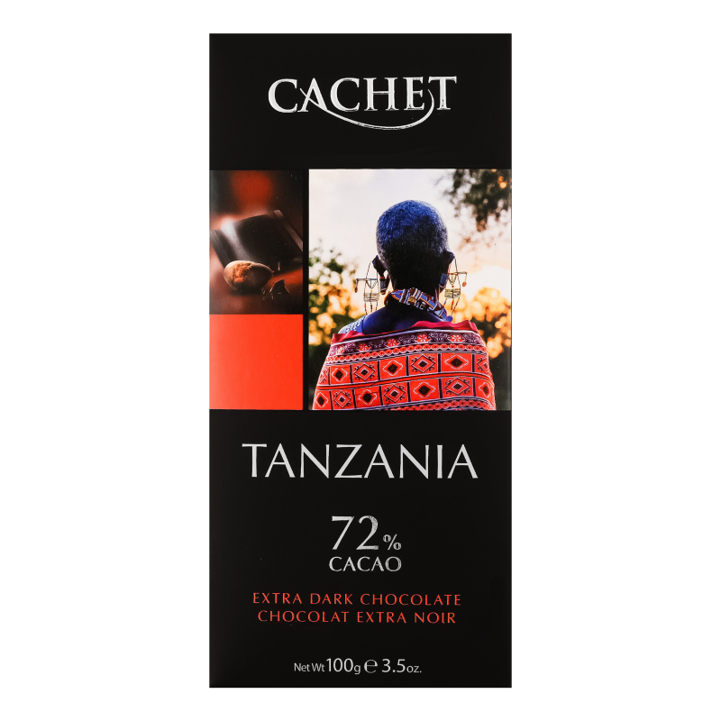Шоколад 72% екстра чорний Tanzania Cachet к/у