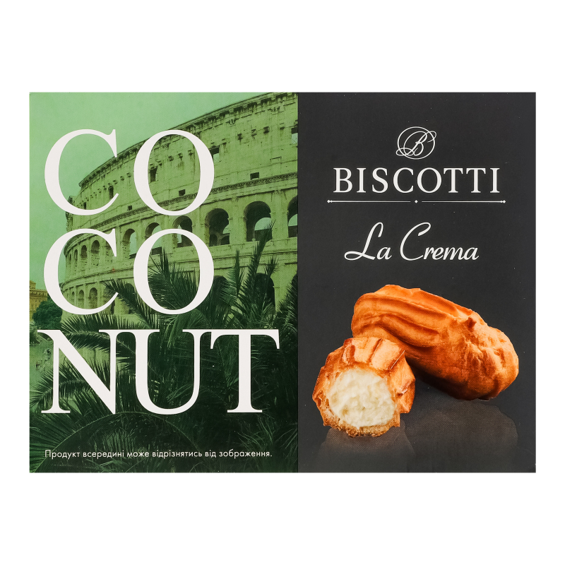Тістечко заварне Co-co-nut La crema Biscotti к/у