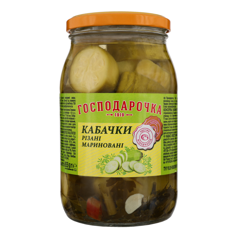 Кабачки мариновані різані Господарочка с/б