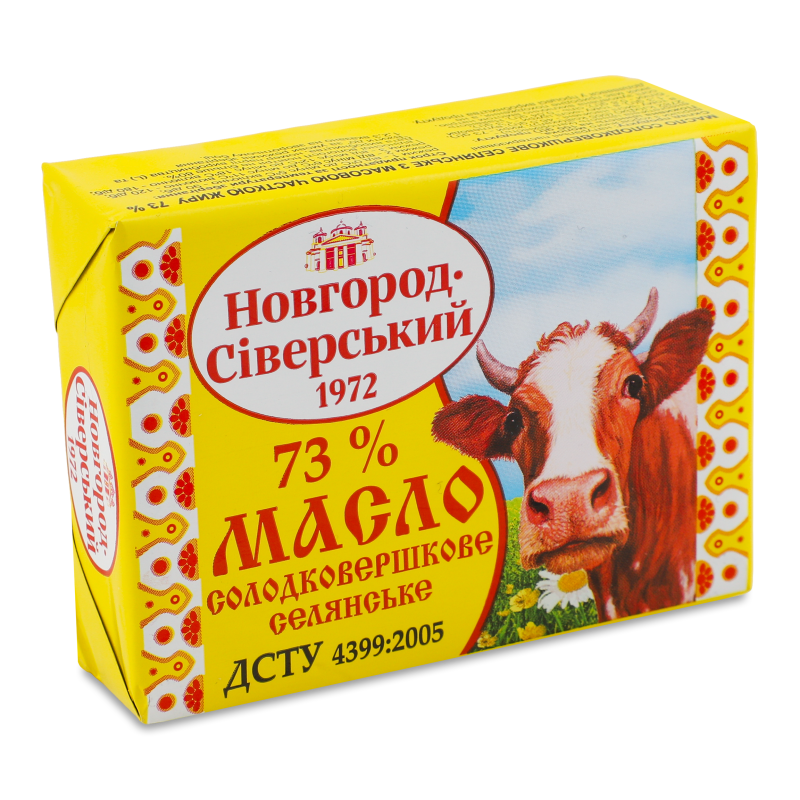 Масло Селянське солодковершкове 73% 180г Новгород-Сіверський СЗ