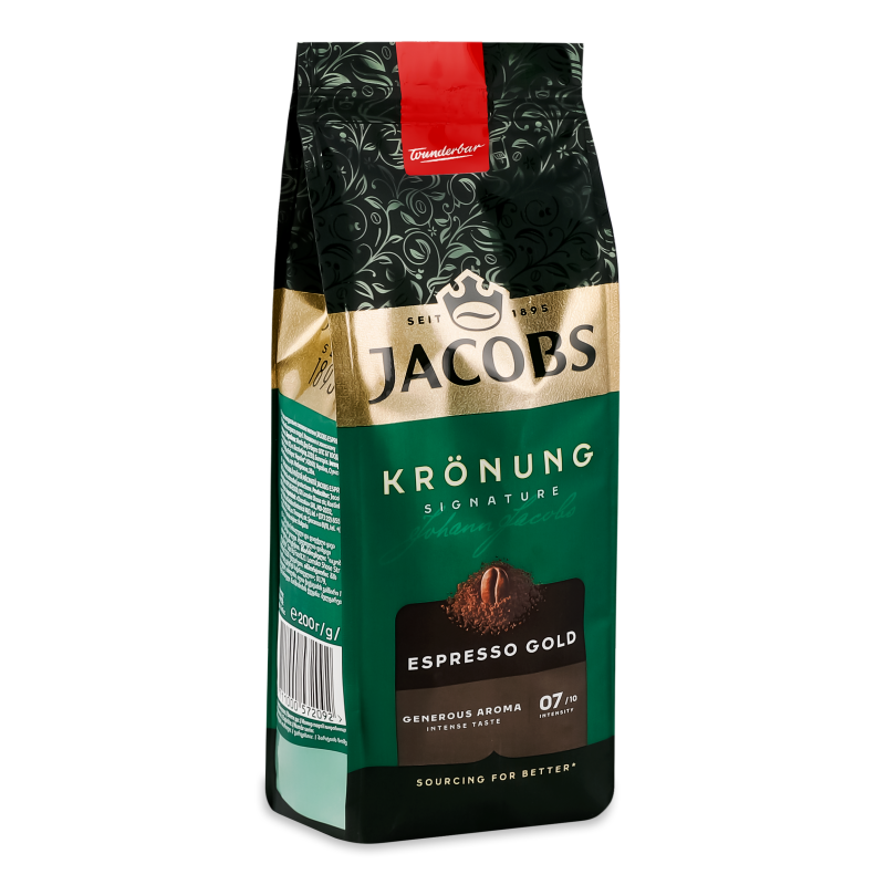Кава Kronung Espresso Gold мелена смажена 200г м/у Jacobs