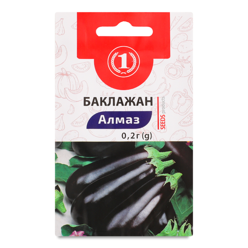 Насіння Баклажан Алмаз 0,2г ТМ “1”