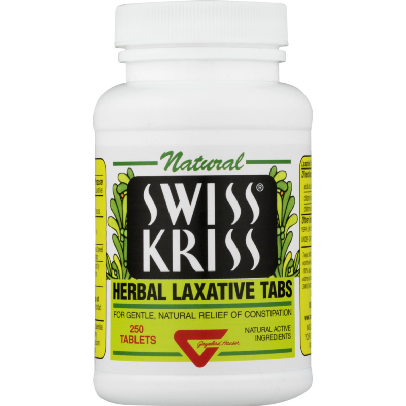 Swiss Kriss Herbal Laxative Tabs 250 CT Swiss Kriss(75820186302