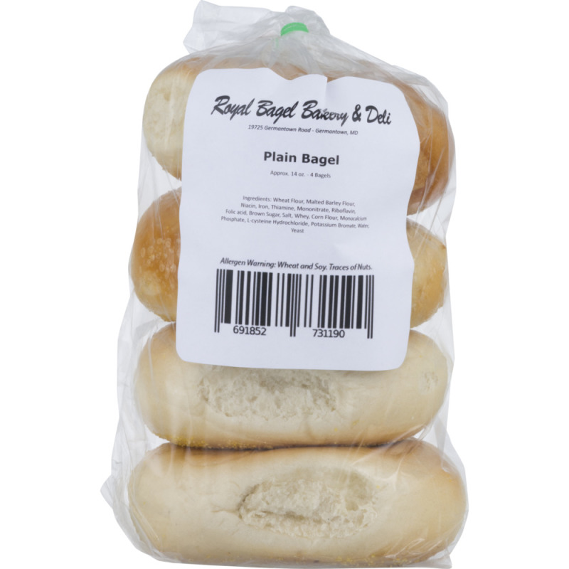 Royal Bagel Bakery & Deli Plain Bagel 4 CT Royal Bagel Bakery & Deli