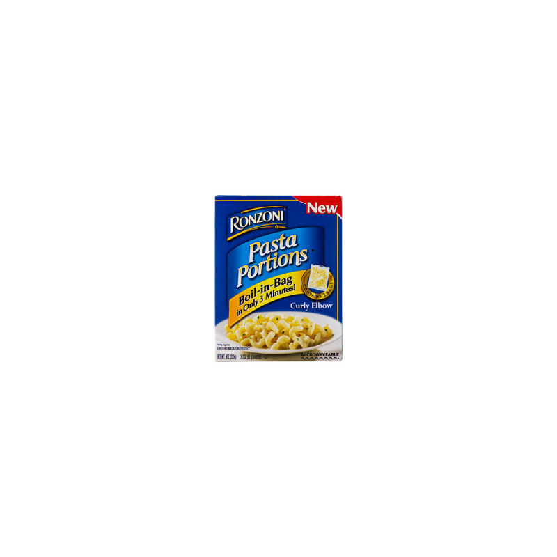 Ronzoni Pasta Portions Enriched Macaroni Product Curly Elbow Boilin