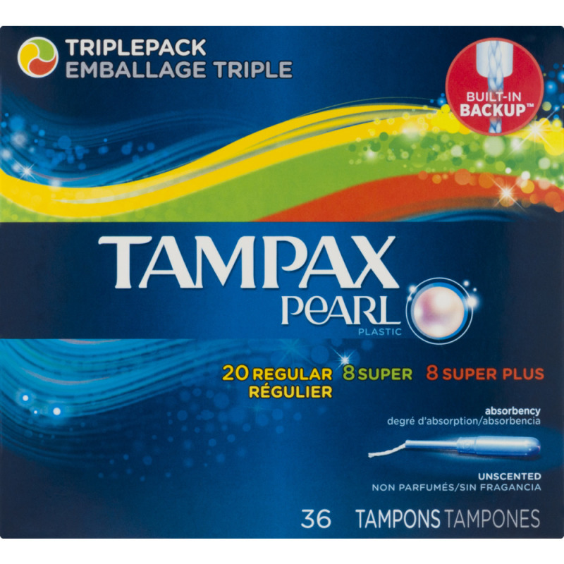 Tampax Pearl Tampons Variety Pack TriplePack 36 CT Tampax(73010009172