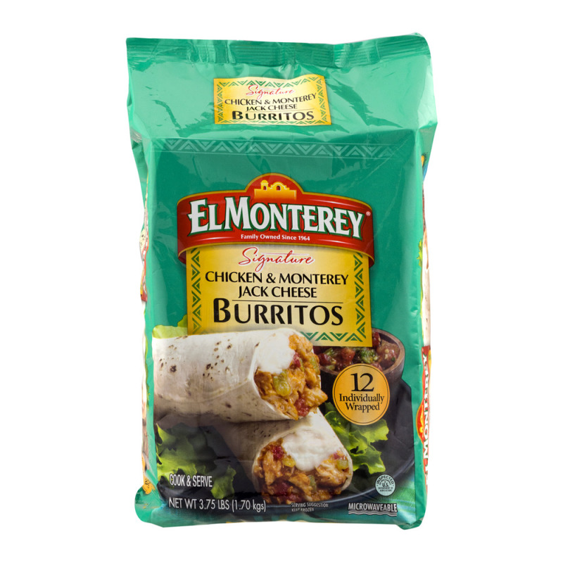 El Monterey Chicken & Monterey Jack Cheese Burritos 12 CT El Monterey